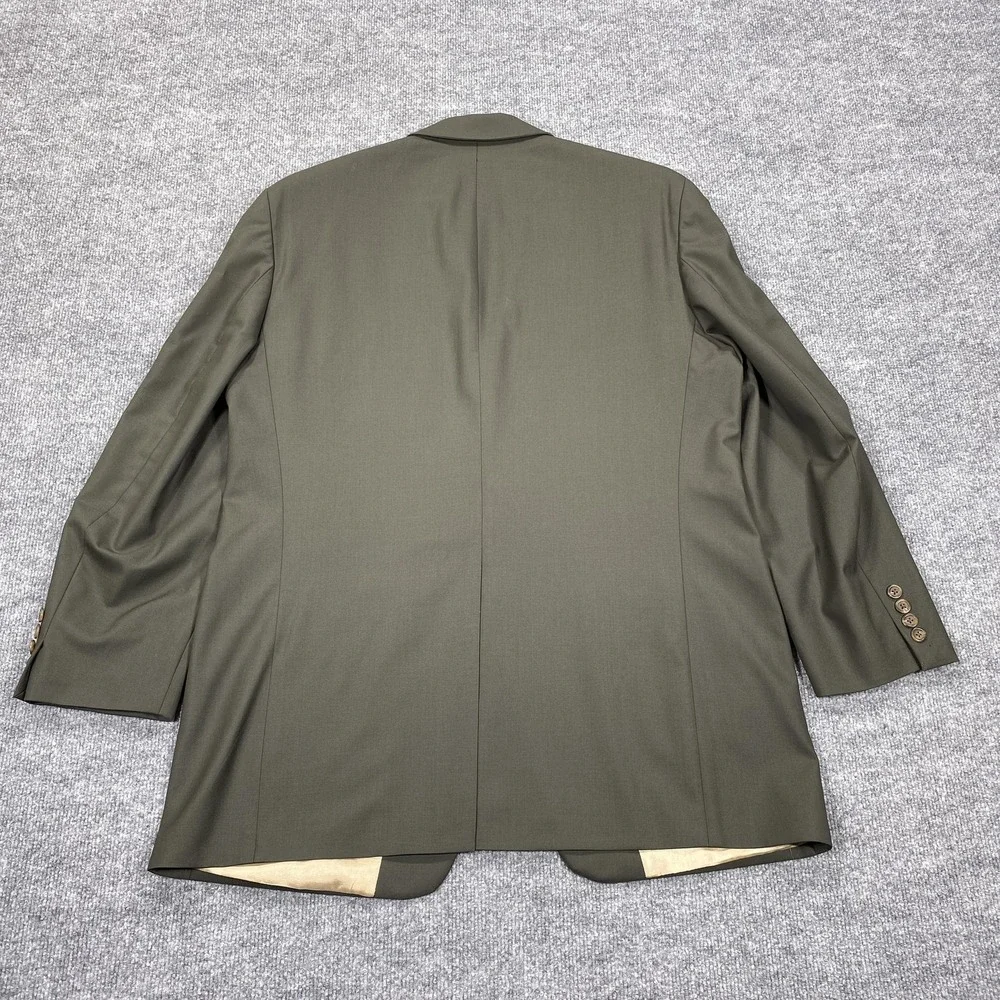 Chaps Ralph Lauren Blazer Mens 44 Tall Olive Green Pure New Wool Sport Coat